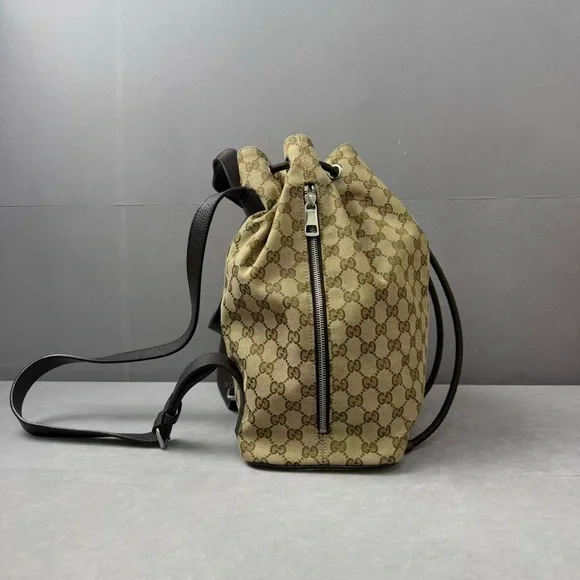 Gucci Brown Monogram Backpack - Picture 3 of 9